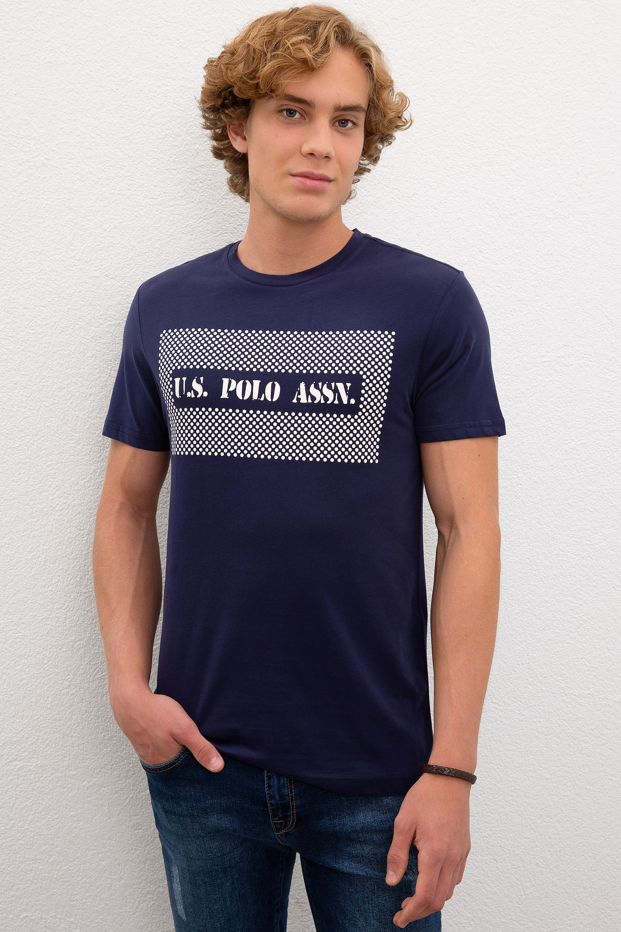 

Футболка мужская U.S. POLO Assn. G081GL0110VAGUR синяя XS, G081GL0110VAGUR