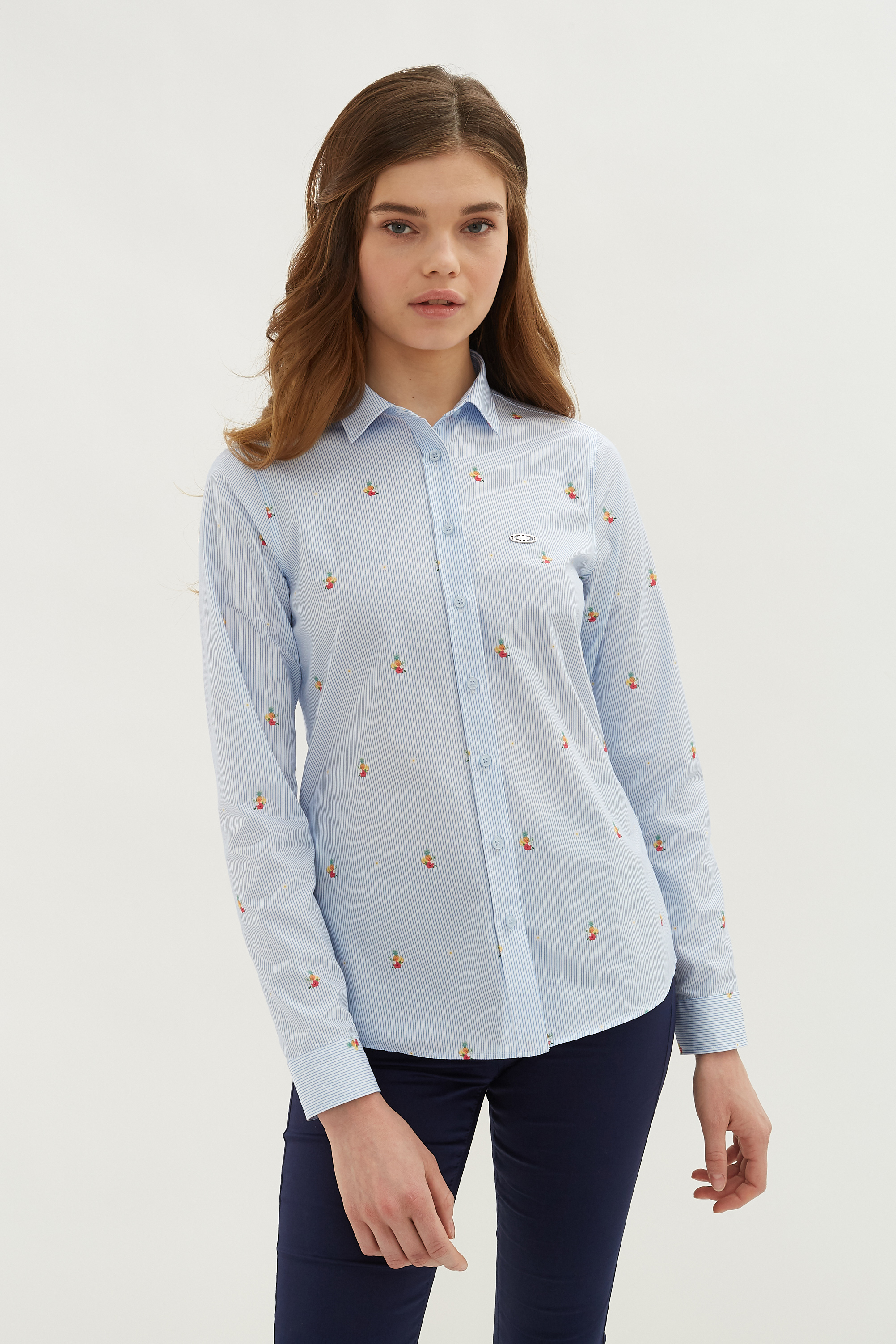 

Рубашка женская U.S. POLO Assn. G082SZ0040EDUART голубая 34, G082SZ0040EDUART