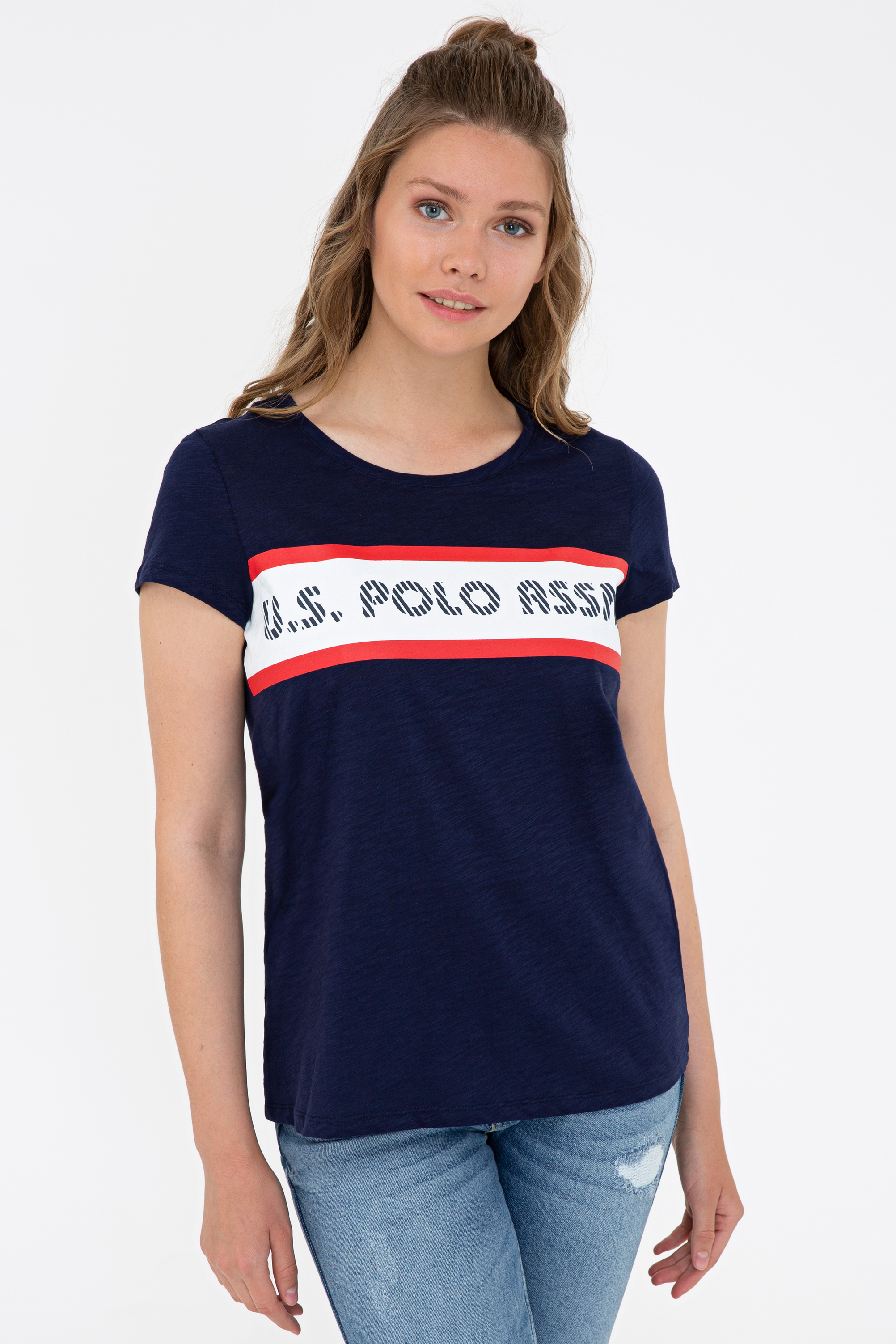 

Футболка женская U.S. POLO Assn. G082GL0110GOMEN синяя L, Синий, G082GL0110GOMEN