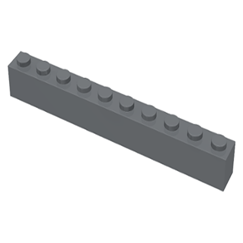

Деталь LEGO 4211107 Кирпичик 1X10 темно-серый 50 шт.