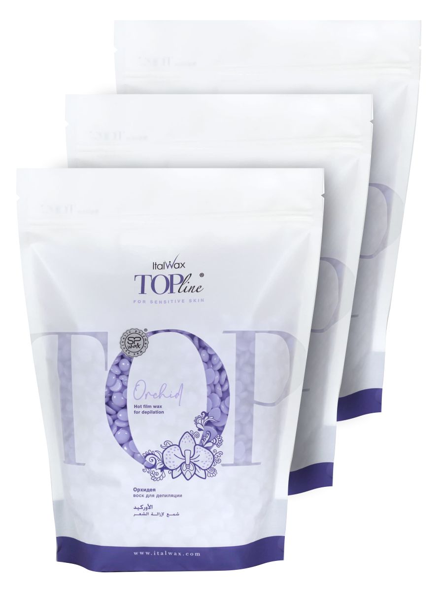 

Комплект Воск горячий пленочный ITALWAX Top Line Orchid ганулы 750 г х 3 шт, Воск горячий (пленочный)
