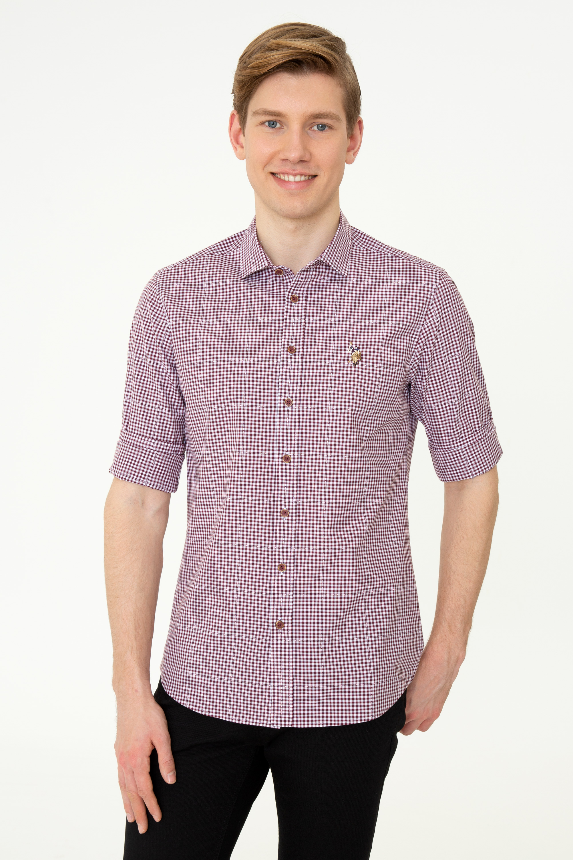 

Рубашка мужская U.S. POLO Assn. G081SZ0040TALYA бордовая L, G081SZ0040TALYA