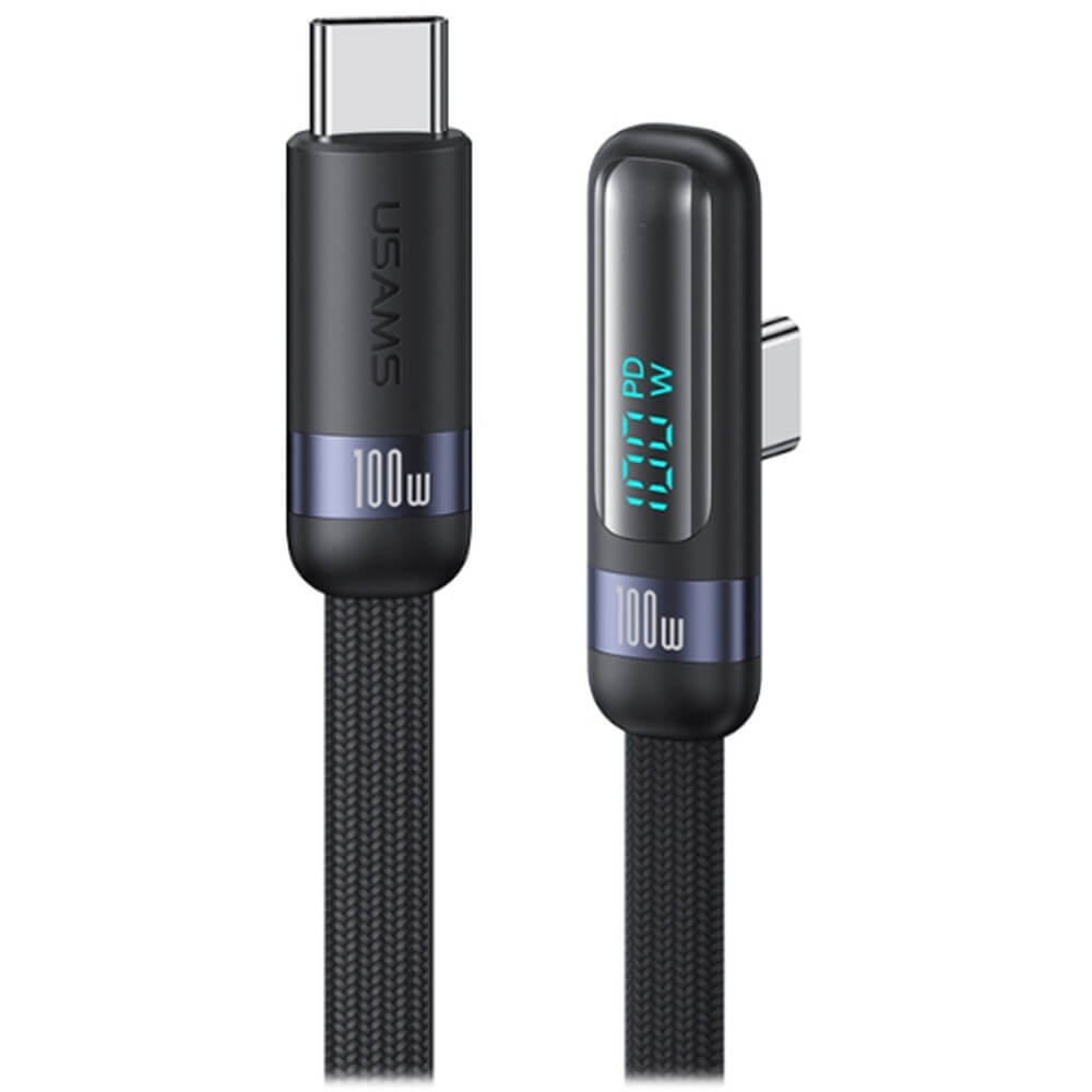 Кабель USB Type-C-USB Type-C USAMS US-SJ653 1.2 м черный