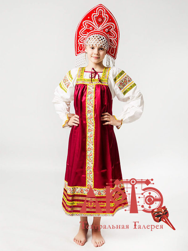 

Сарафан "Алёнушка" детский (Цв: Бордовый Размер: 86), Алёнушка