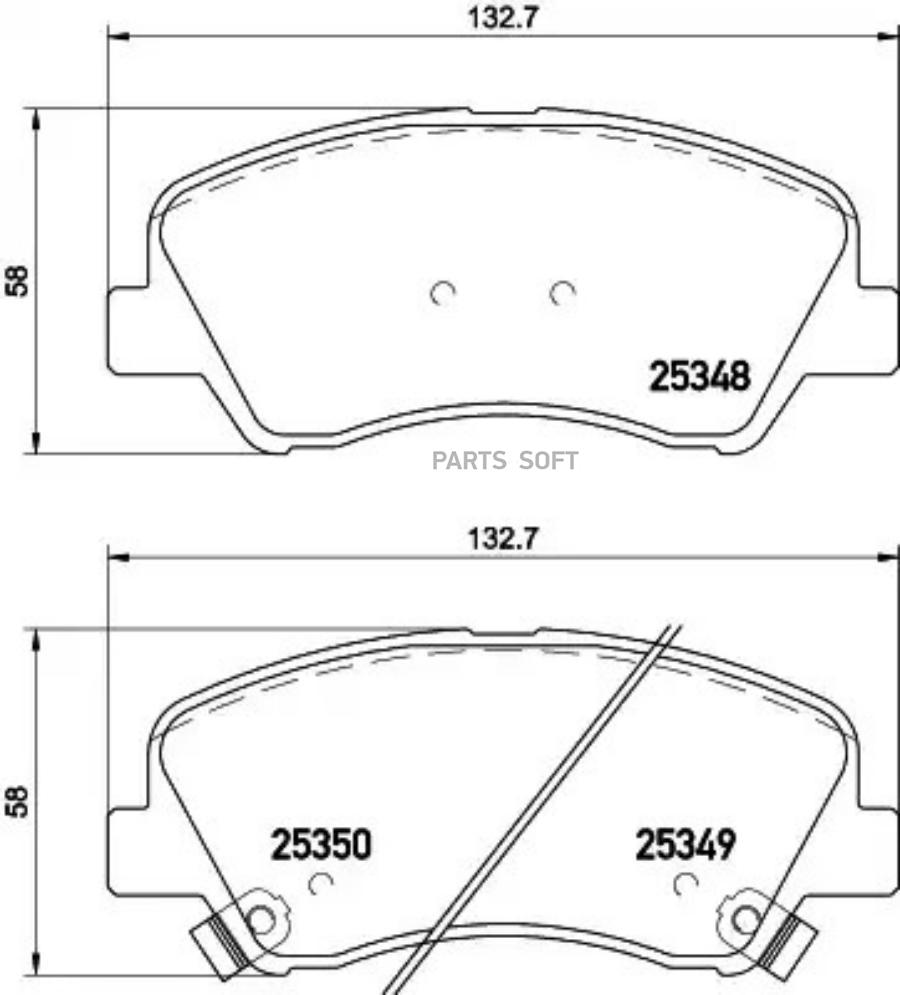 

Колодки тормозные дисковые передн.ACCENT IV (RB) ACCENT IV Saloon (RB) i20 (GB) i20 ACTIVE