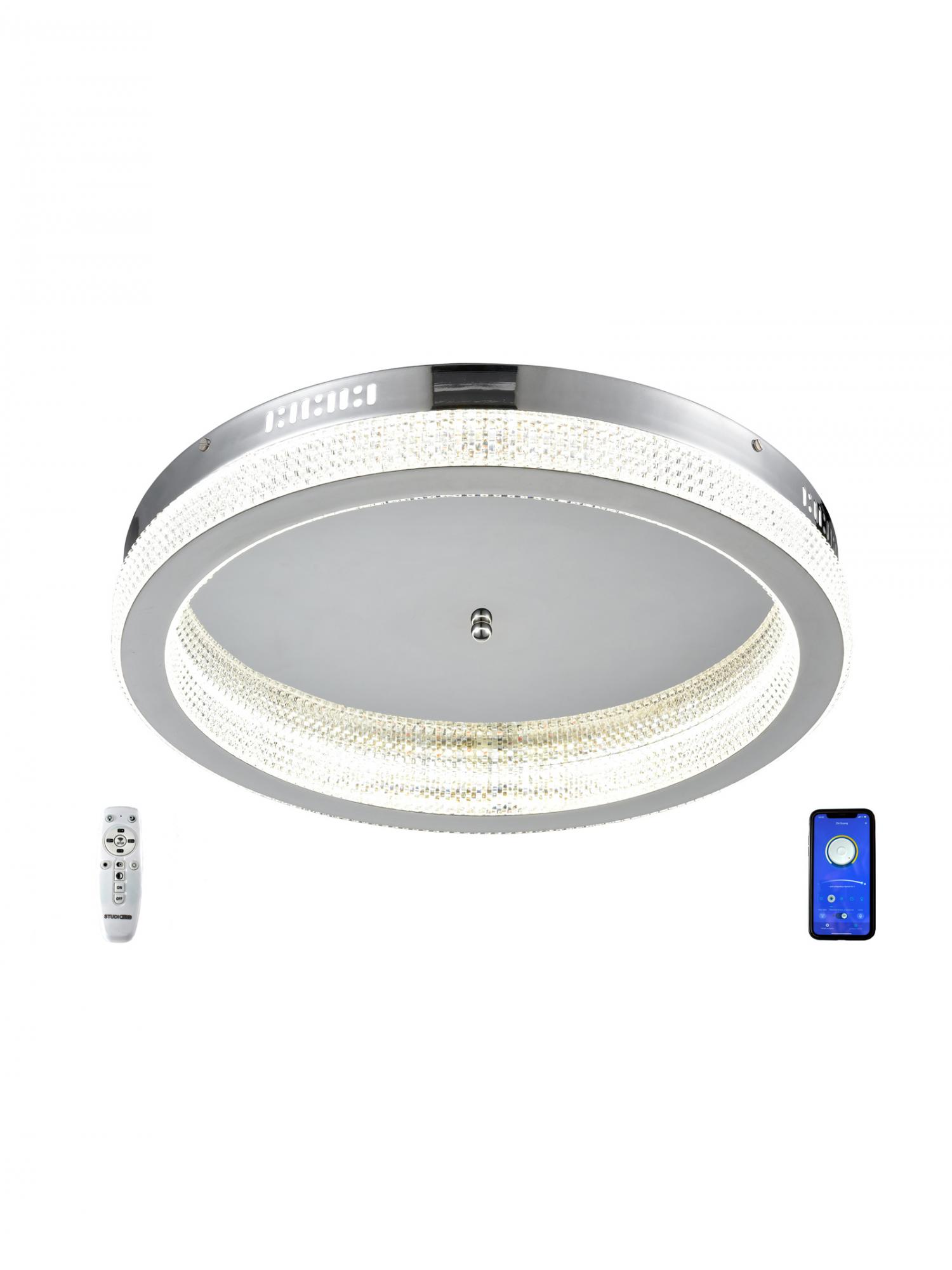 фото Светодиодная потолочная люстра studio led sl126/500 rgb chrome