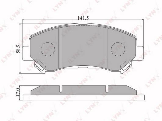 

Тормозные колодки LYNXauto передние для Nissan Juke, Qashqai, X-Trail 07-13 BD5711