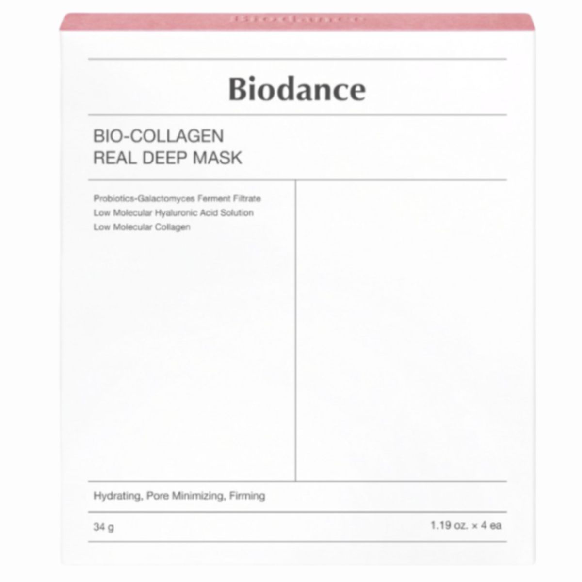 Гидрогелевая маска с коллагеном Biodance Bio-Collagen Real Deep Mask 4 шт