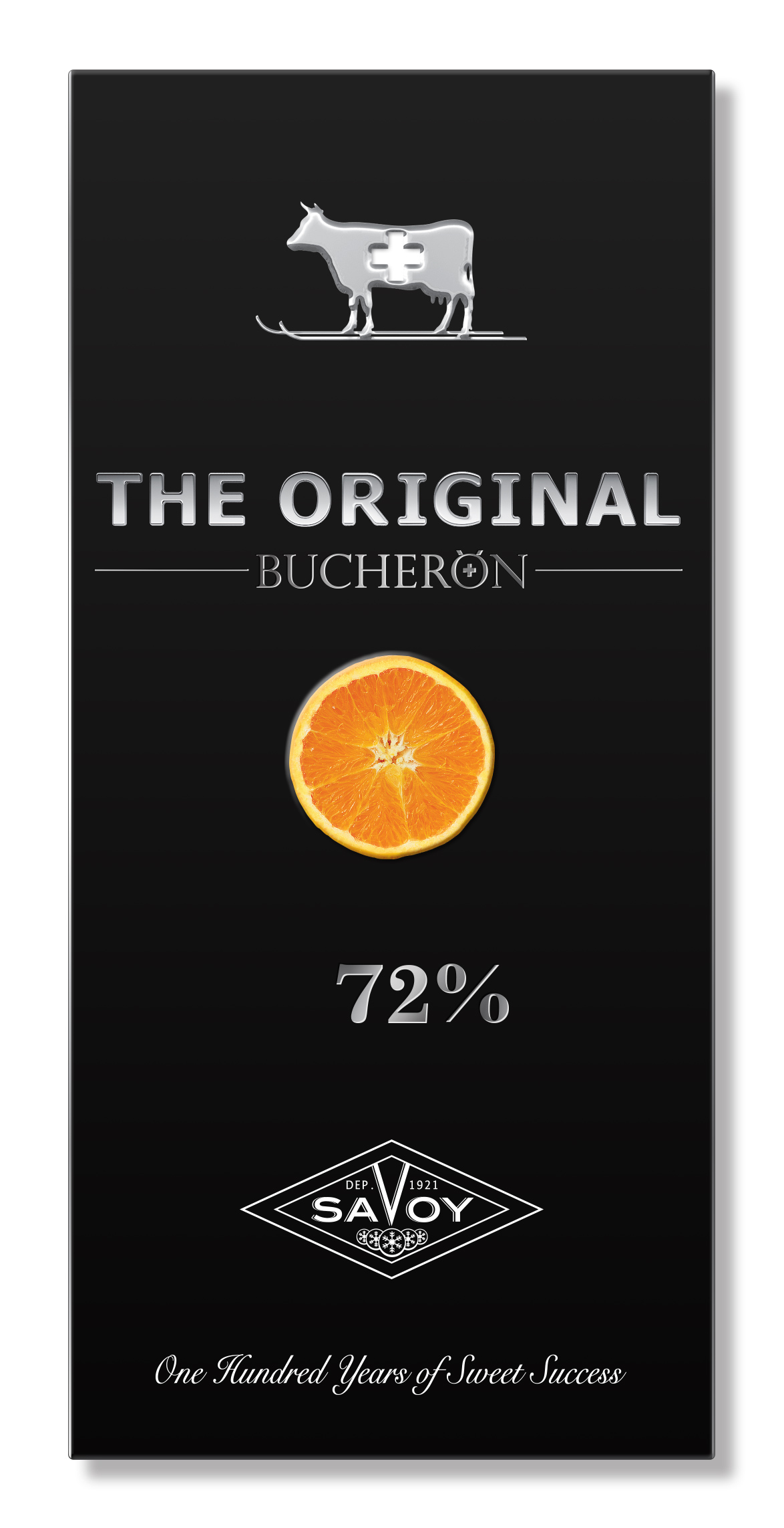 Шоколад Bucheron The Original горький, 72% какао, с кусочками апельсина, 90 г