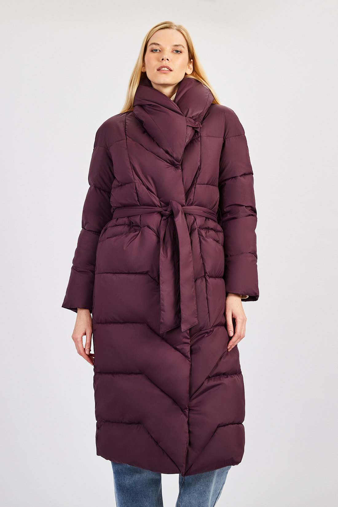 Пальто женское Baon B0422520 фиолетовое XL