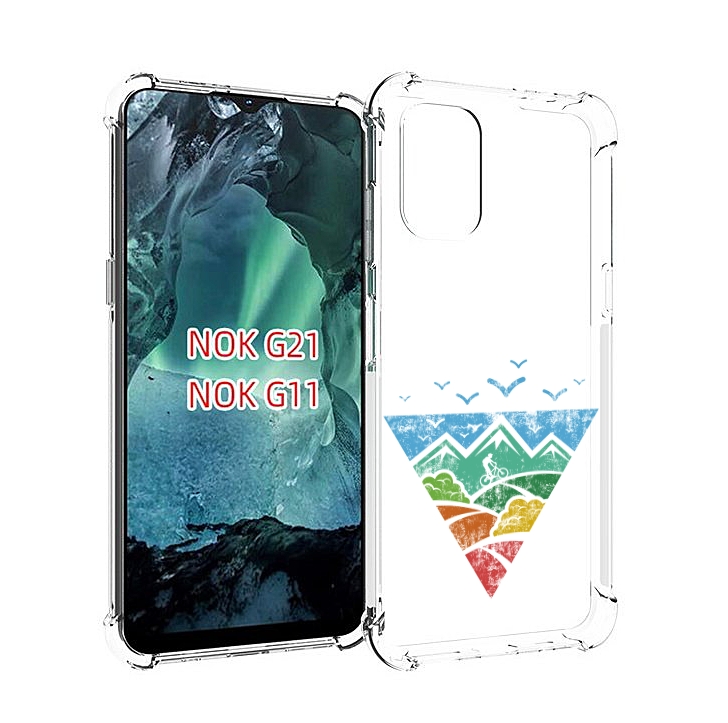 

Чехол Mypads Лес Земля Море Чайки Для Nokia G11/G21, Прозрачный, Tocco