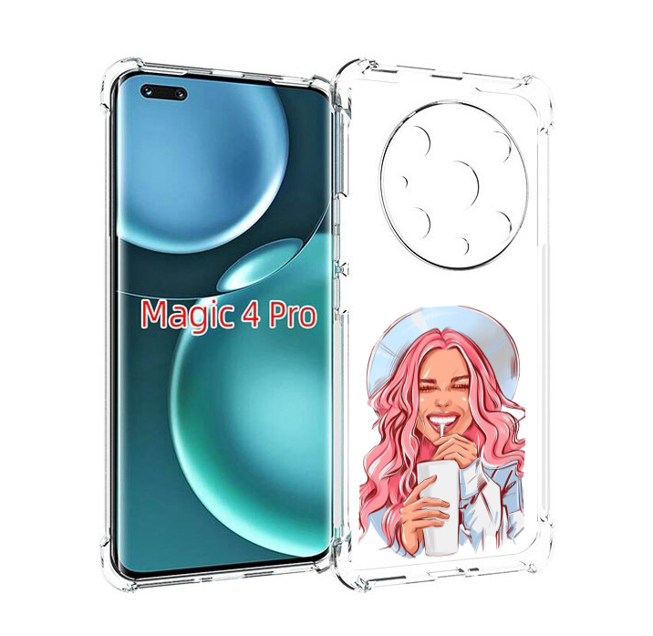 

Чехол MyPads веселая-девушка-модель женский для Honor Magic4 Pro, Прозрачный, Tocco