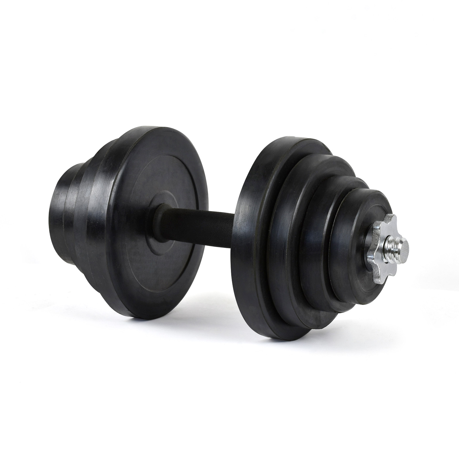 

Гантель разборная CLIFF, обрезиненная 15кг 30 LB, Черный