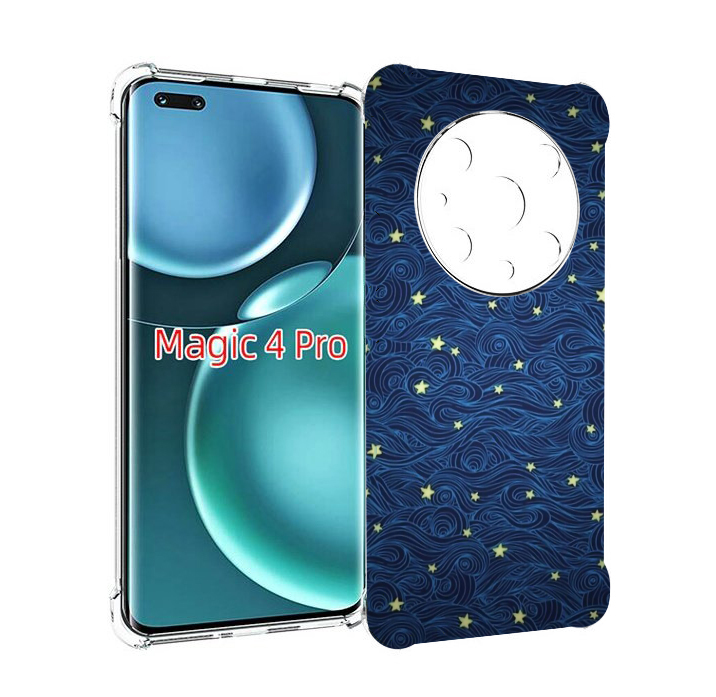 

Чехол MyPads волны с звездами акварель для Honor Magic4 Pro, Прозрачный, Tocco