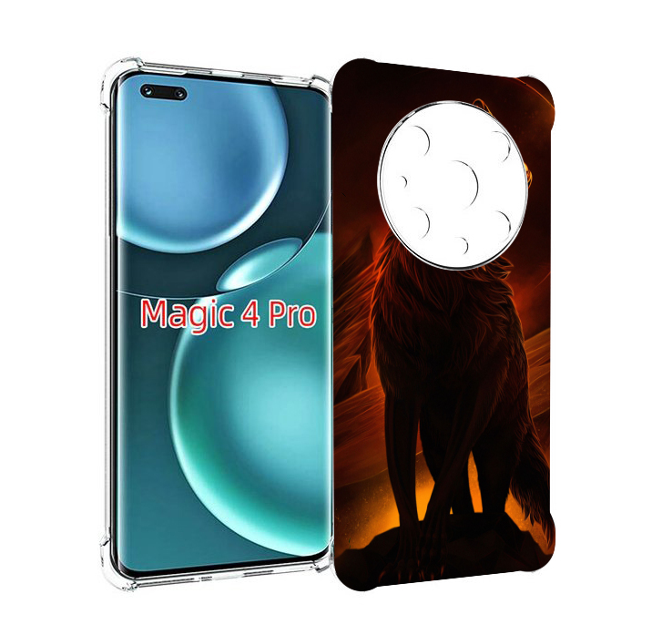 

Чехол MyPads волчара с огнем внутри для Honor Magic4 Pro, Прозрачный, Tocco