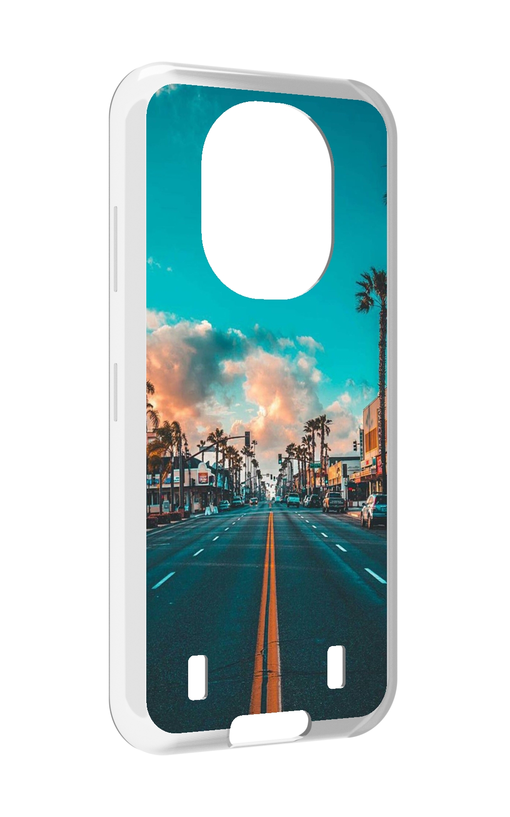 

Чехол MyPads дорога-в-лос-анджелес для Oukitel WP16, Прозрачный, Tocco