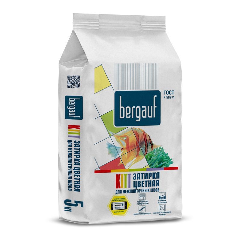 

Затирка Bergauf Kitt серая, 1-5мм, 5кг (6шт/уп)
