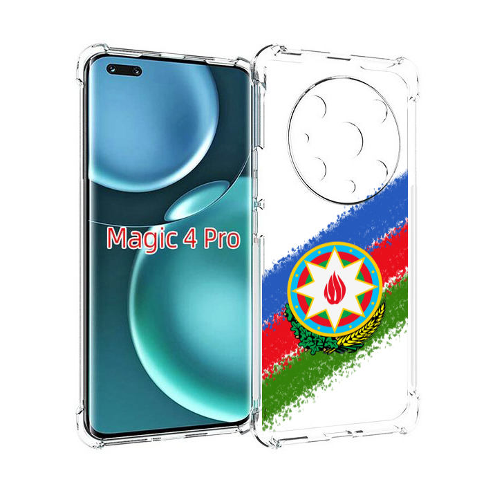 

Чехол MyPads герб флаг Азербайджана для Honor Magic4 Pro, Прозрачный, Tocco