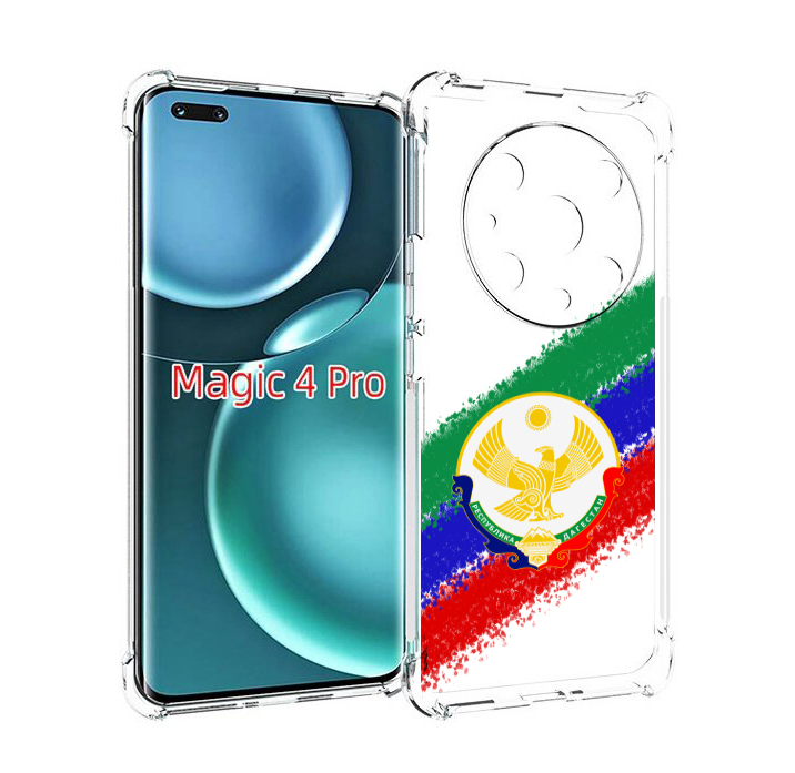 

Чехол MyPads герб флаг Дагестана для Honor Magic4 Pro, Прозрачный, Tocco