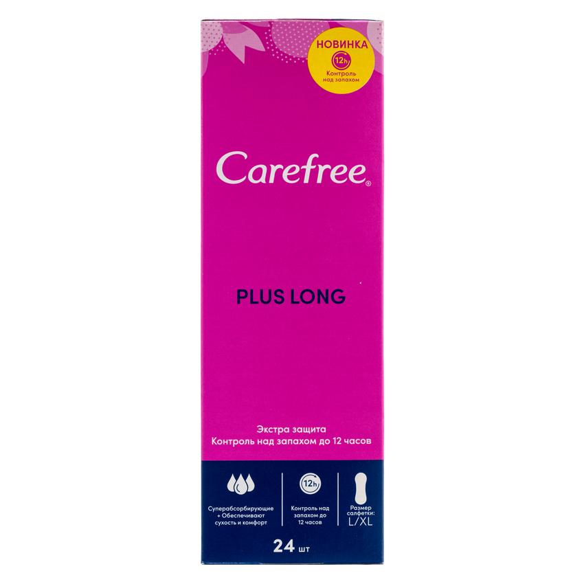 фото Салфетки (прокладки) ежедневные carefree plus long 24 шт