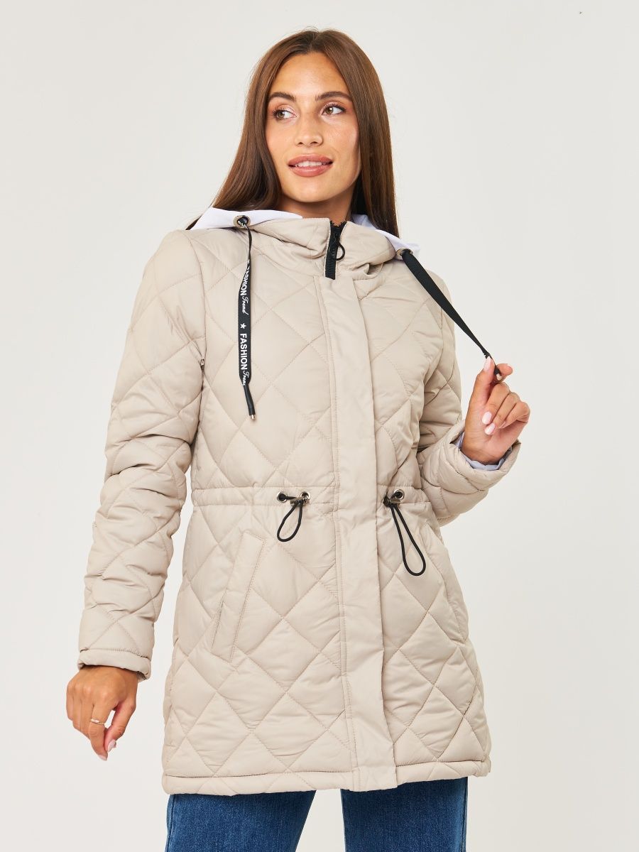 

Куртка женская 1000 и 1 вещь! КС-413 бежевая XS, КС-413