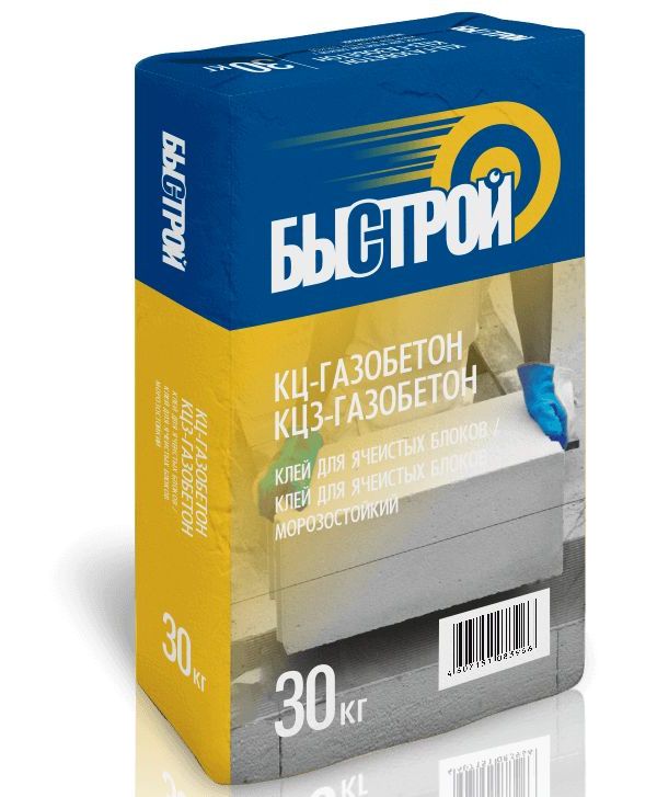 

Клей для ячеистого блока Быстрой КЦ-Газобетон, 30кг, Серый