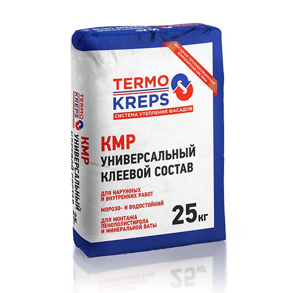 

Клей для пенополистирола и минваты универсальный Крепс Термокрепс KMP, 25кг, Белый