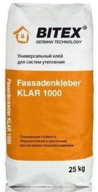 

Штукатурно-клеевая смесь Битекс Фасаденклебер 1000 ЗИМА для утеплителя, 25кг