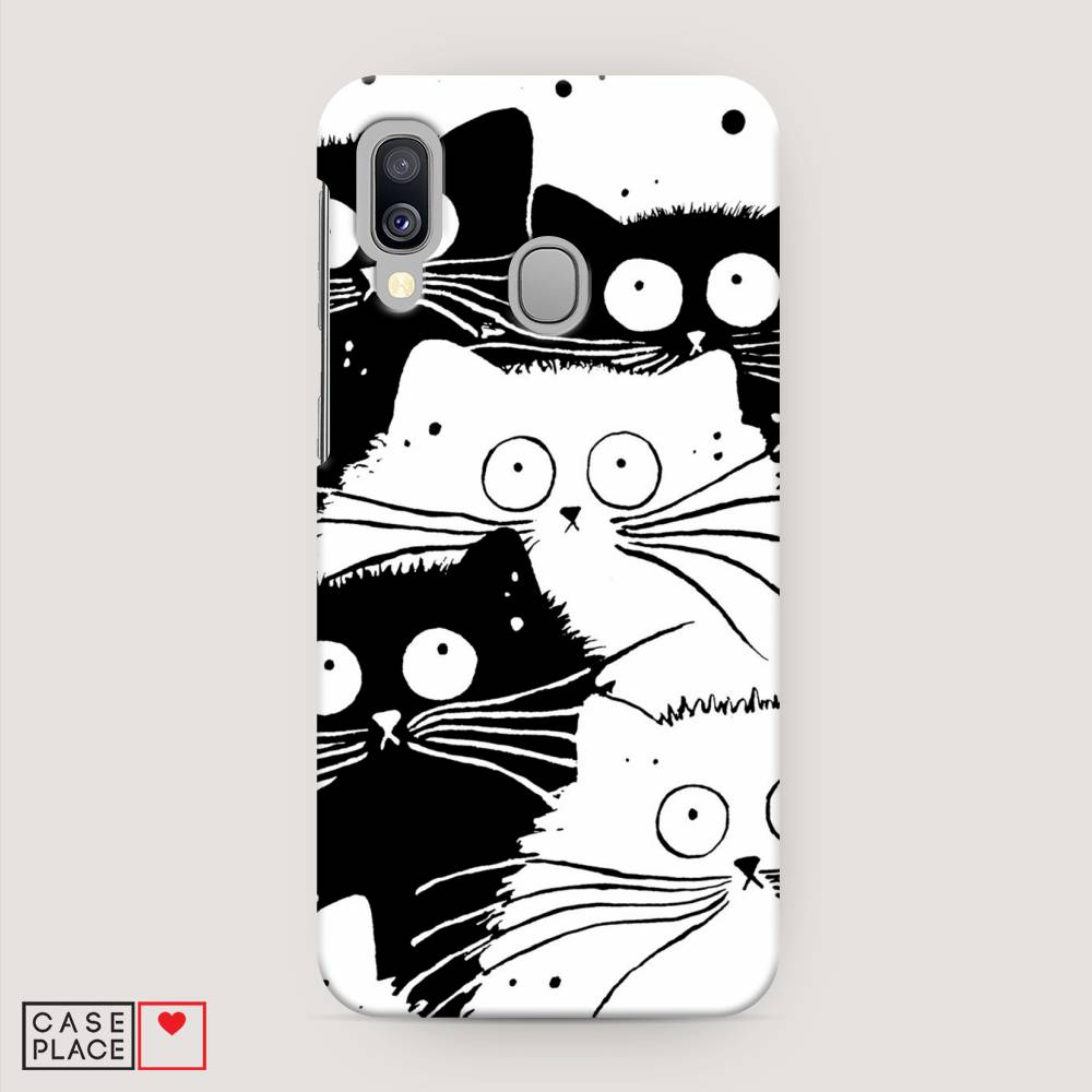

Пластиковый чехол "Коты черно-белые" на Samsung Galaxy A40
