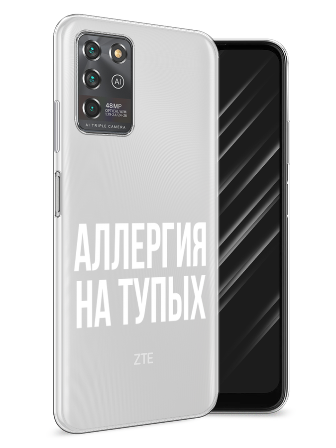

Чехол Awog на ZTE Blade V30 Vita / ЗТЕ Блэйд V30 Vita "Аллергия на тупых", Разноцветный, 135050-6