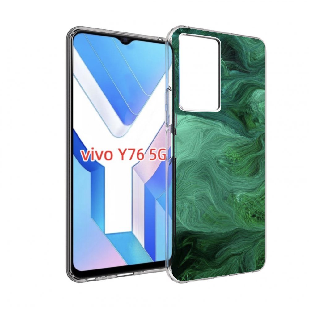 

Чехол MyPads зеленые нити для Vivo Y76 5G, Прозрачный, Tocco