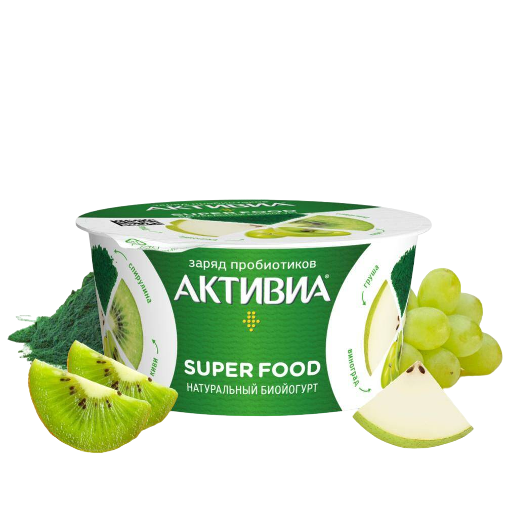 

Биойогурт Danone Активиа груша-киви-виноград-спирулина 2,2% БЗМЖ 140 г