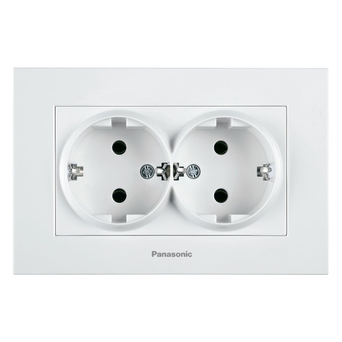 фото Розетка силов. panasonic karre plus (wktc02052wh-ru) скрыт. зазем. ip20 белый (упак.:1шт)