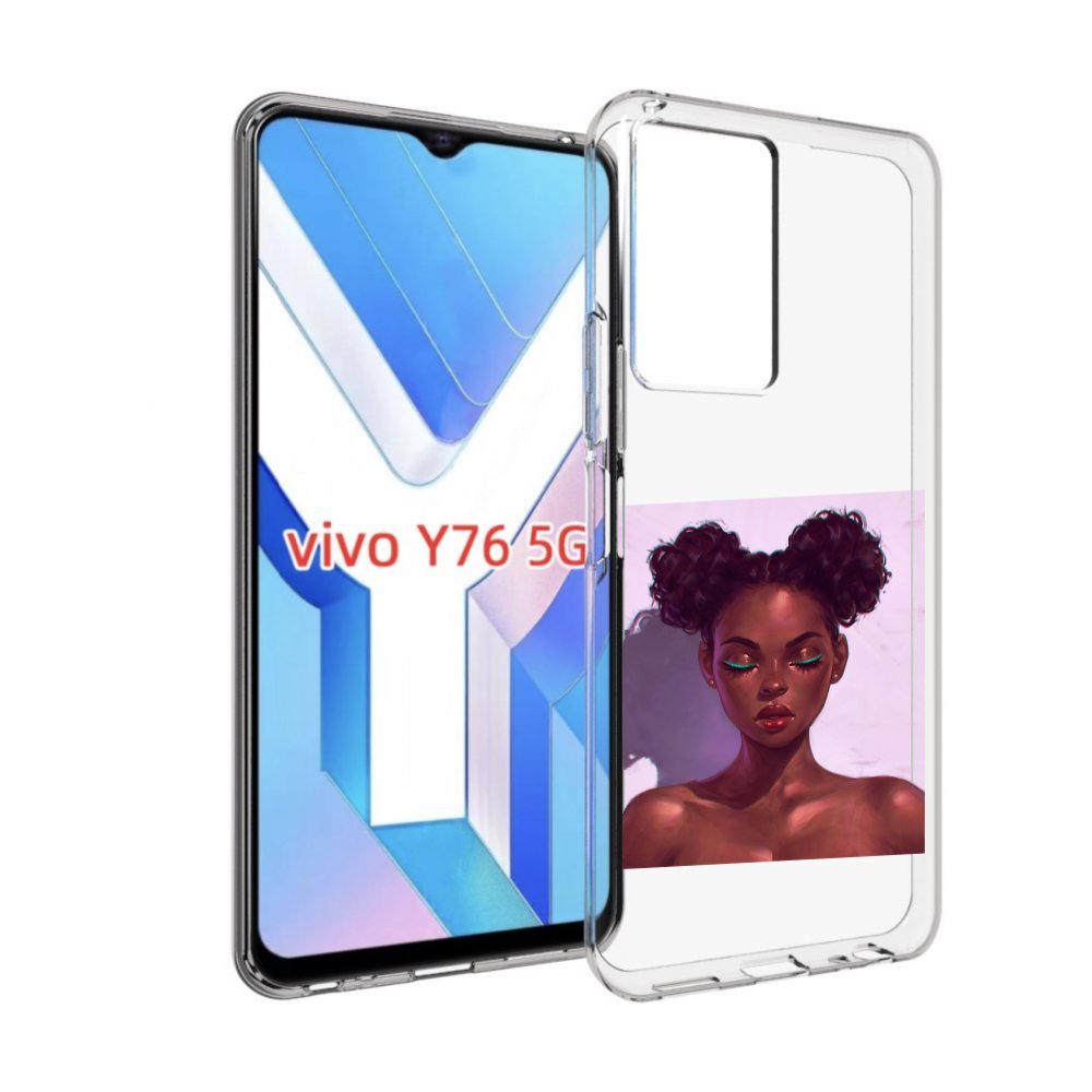 

Чехол MyPads зеленые-стрелки женский для Vivo Y76 5G, Прозрачный, Tocco
