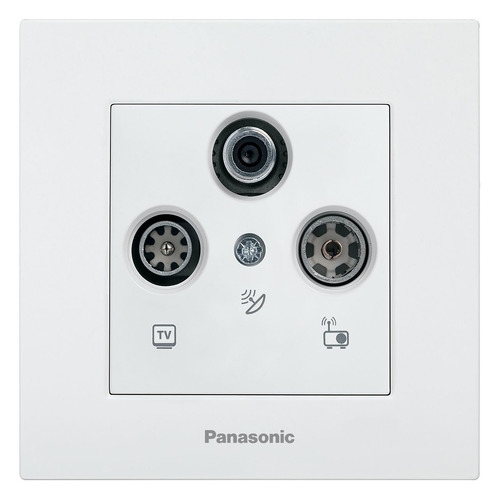 фото Розетка телев. panasonic karre plus (wktc04632wh-ru) скрыт. ip20 белый (упак.:1шт)