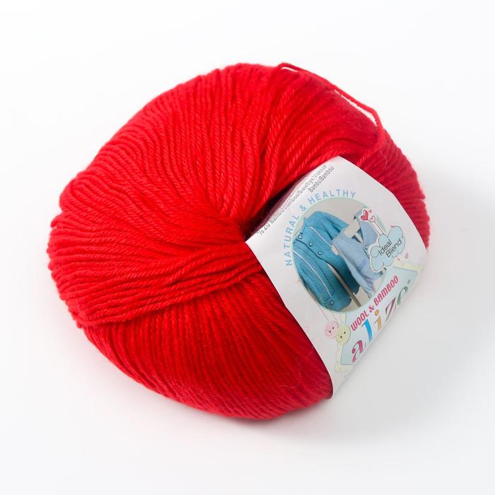 

Пряжа ALIZE "Baby Wool", 175 мх50 г, 56, Красный