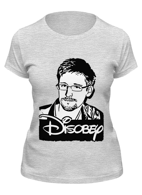 

Футболка женская Printio Edward snowden серая 2XL, Серый, Edward snowden