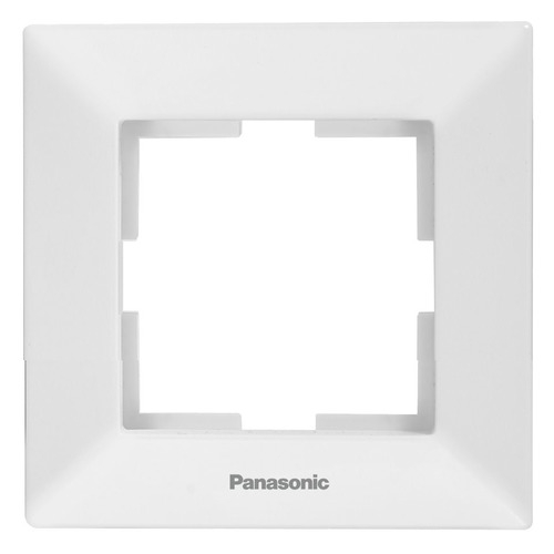 фото Рамка panasonic arkedia (wmtf08012wh-ru) декор. 1x пластик белый (упак.:1шт)