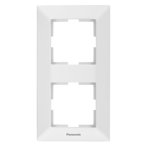 фото Рамка panasonic arkedia (wmtf08122wh-ru) 2x верт.монт. пластик белый (упак.:1шт)