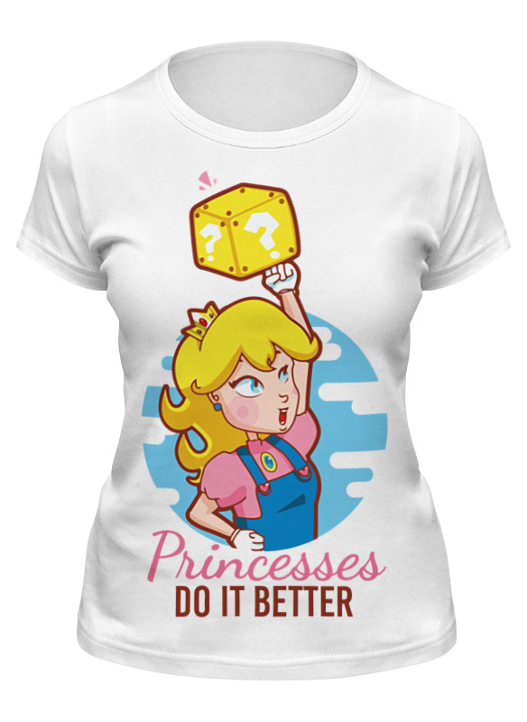 

Футболка женская Printio Принцесса пич (марио) белая 2XL, Белый, Принцесса пич (марио)