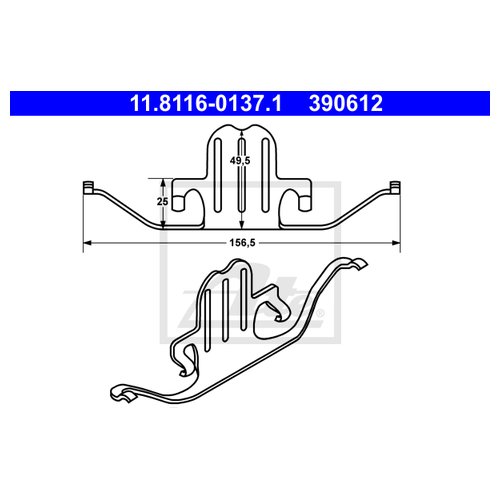 фото Пружина тормозного суппорта ate 11811601371