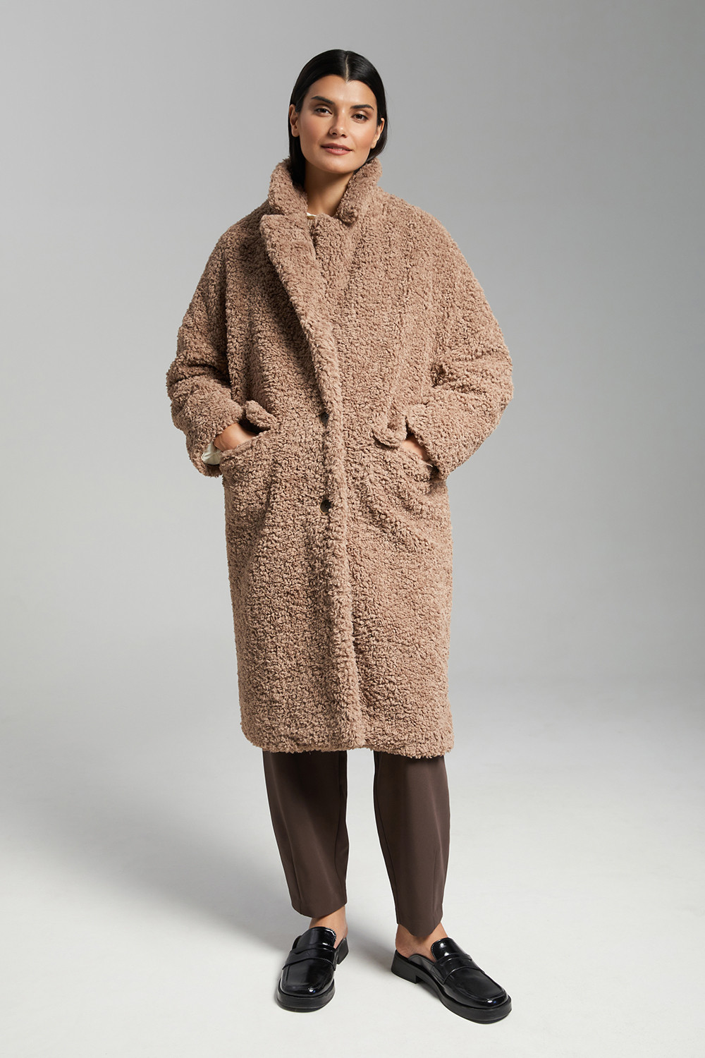 

Шуба женская Concept Club 10200610088 бежевая L, 10200610088