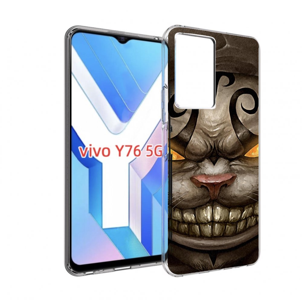 

Чехол MyPads злой котик с желтыми глазами для Vivo Y76 5G, Прозрачный, Tocco