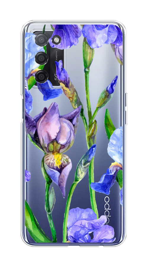 

Чехол Awog на Oppo A55 5G "Синие ирисы", Разноцветный, 256250-8