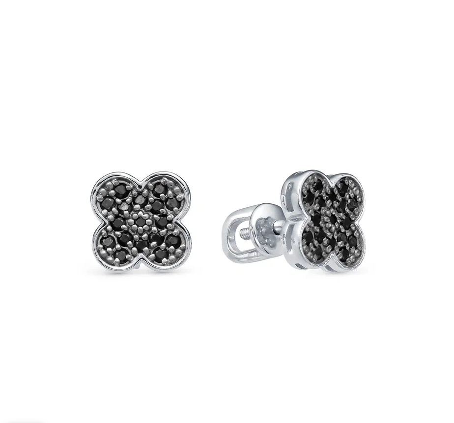 

Серьги пусеты из серебра Argentum Z2-10465, фианит, Z2-10465