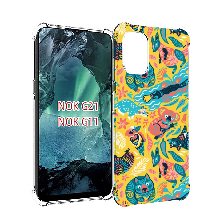 

Чехол Mypads Seamless-Pattern Для Nokia G11/G21, Прозрачный, Tocco