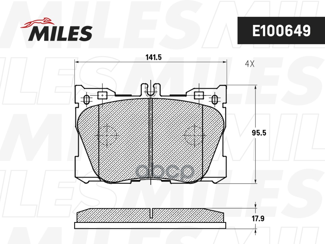 

Тормозные колодки Miles E100649