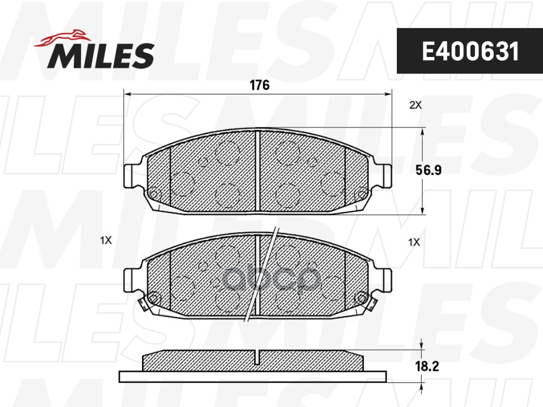 

Тормозные колодки Miles E400631