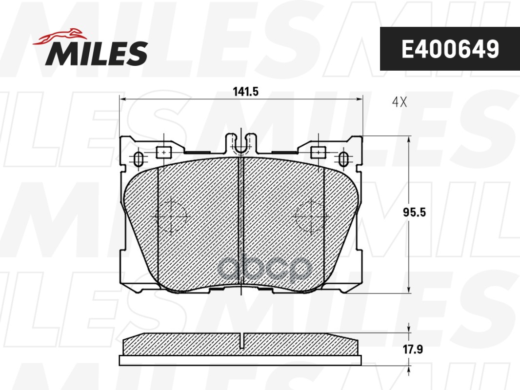 

Тормозные колодки Miles E400649