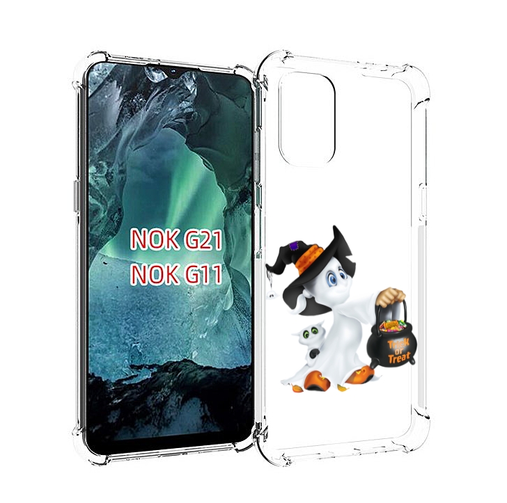 

Чехол Mypads Маленький Призрак Для Nokia G11/G21, Прозрачный, Tocco